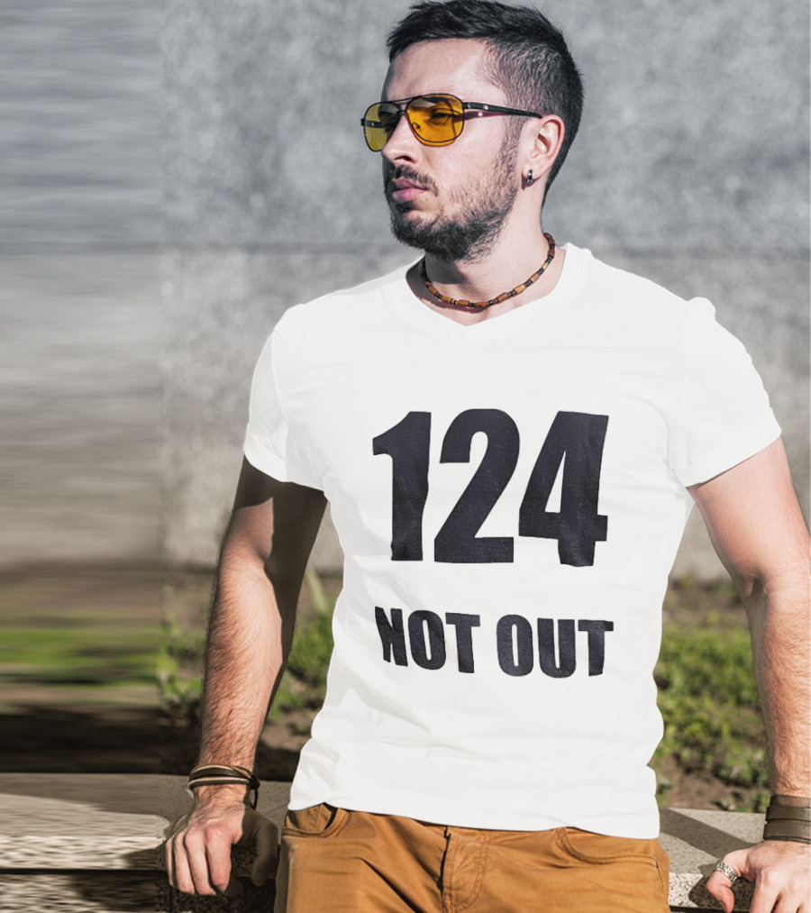 124 Not Out India Political T-Shirt