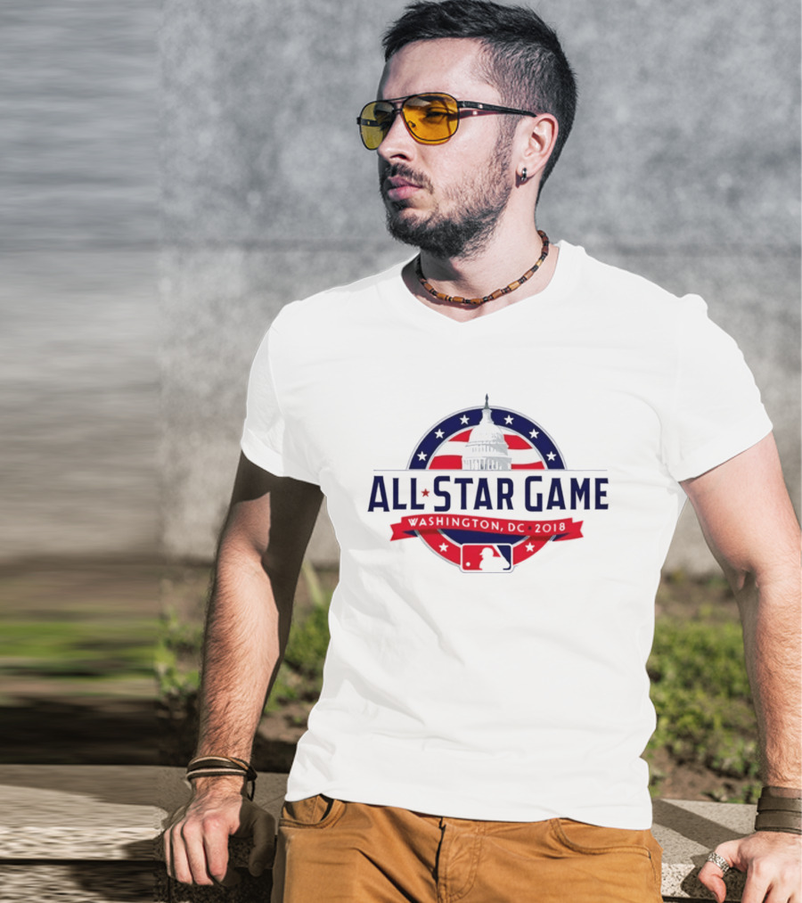 2018 MLB All Star Game Washington DC Capitol Baseball T-Shirt