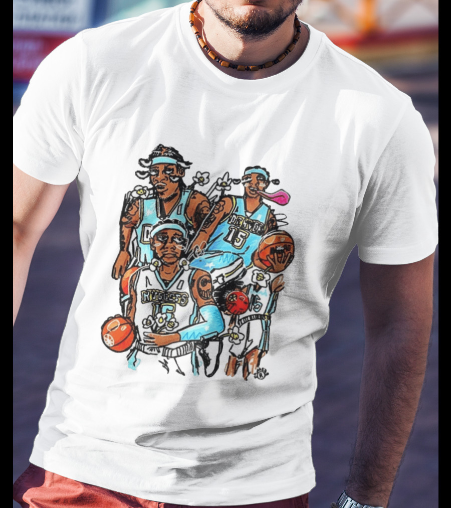 Carmelo Anthony Denver Nuggets NBA Basketball Player Iconic Moments T-Shirt