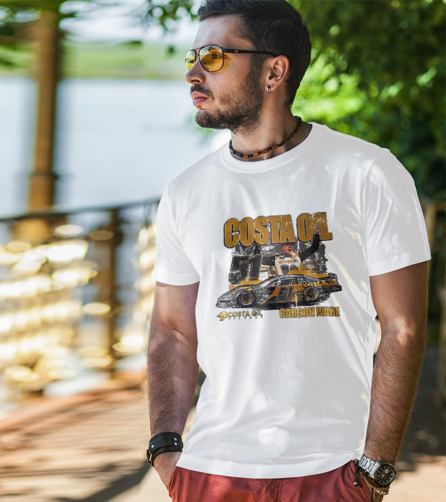 Costa Oil Racing Carson Ware 51 Nascar Victory Celebration T-Shirt