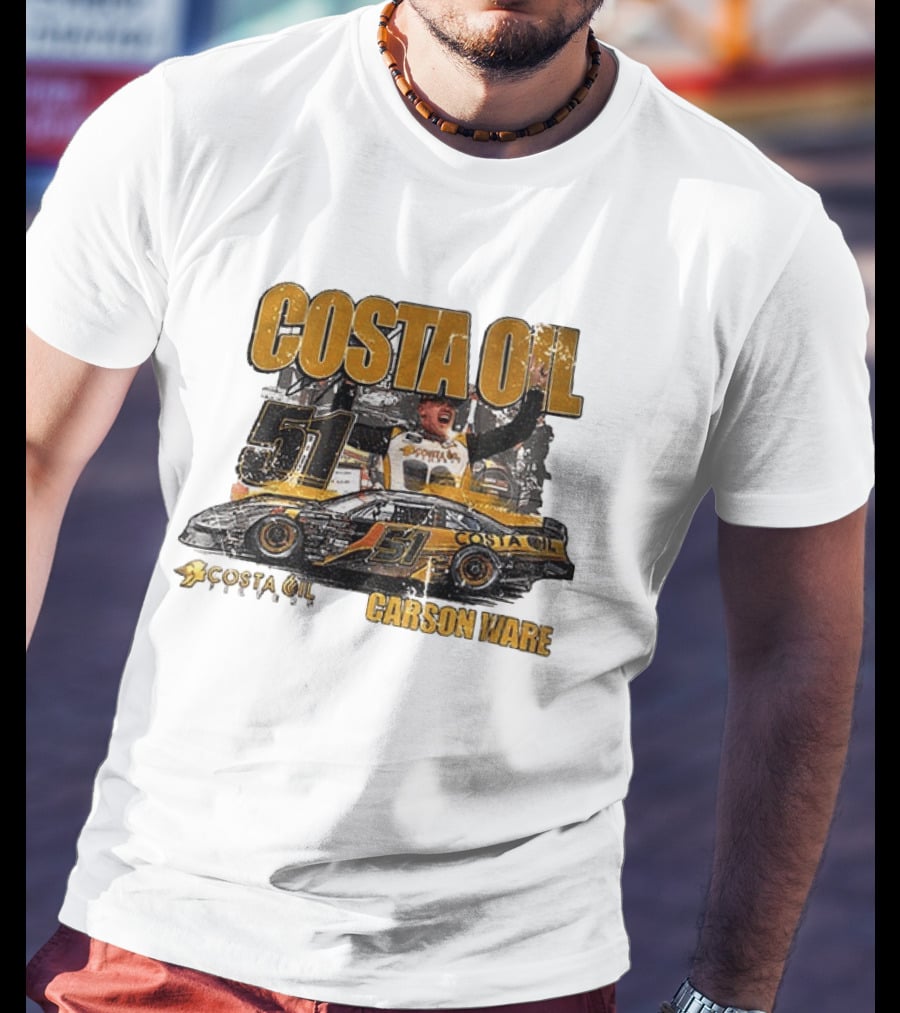Costa Oil Racing Carson Ware 51 Nascar Victory Celebration T-Shirt