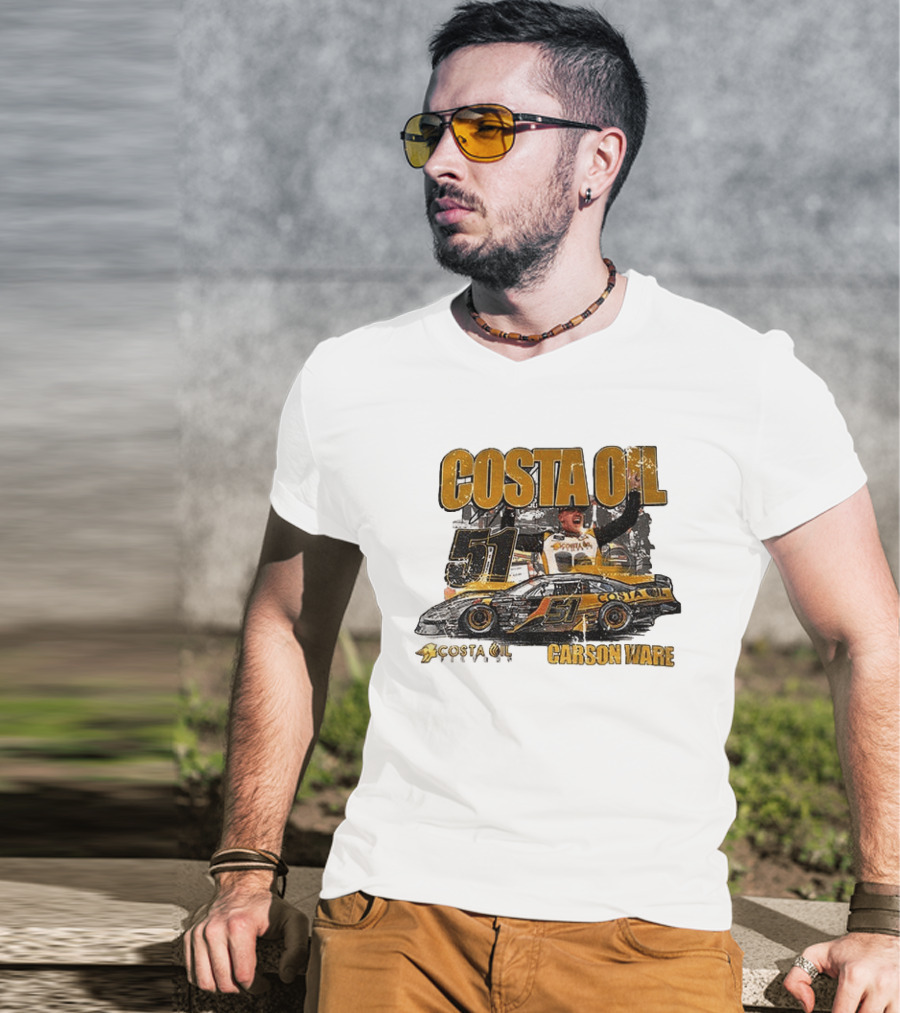 Costa Oil Racing Carson Ware 51 Nascar Victory Celebration T-Shirt