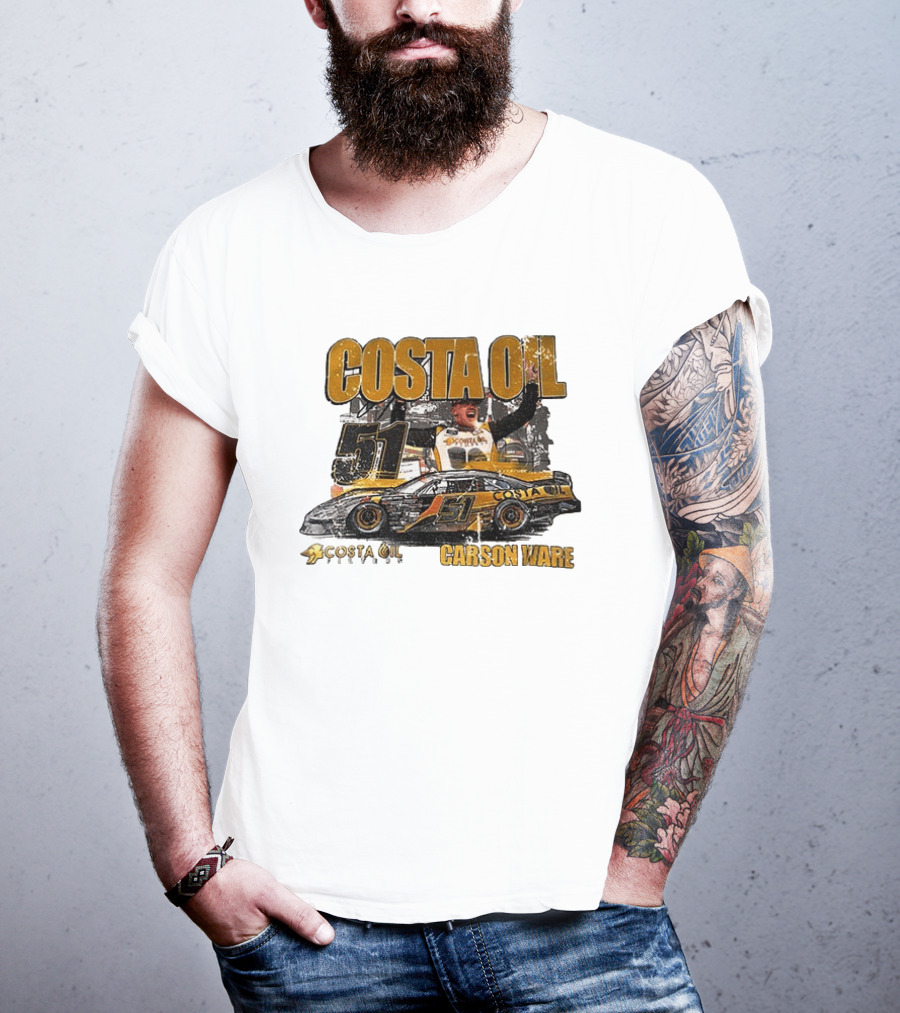 Costa Oil Racing Carson Ware 51 Nascar Victory Celebration T-Shirt