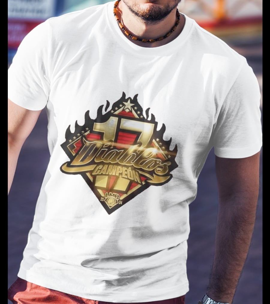 Diablos Rojos Del Mexico 17 Campeon LMB Serie Del Rey 2024 T-Shirt