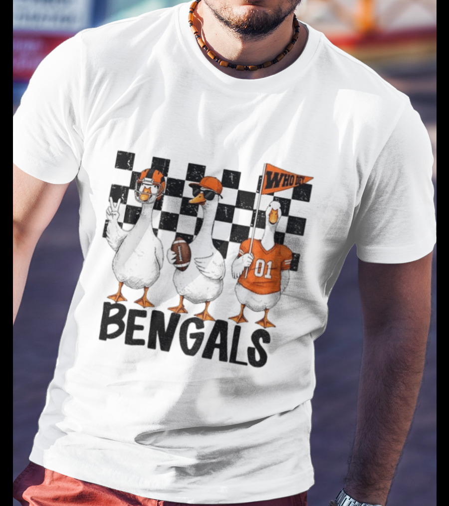 Goose Bengals Who Dey Cincinnati Football Game Day T-Shirt