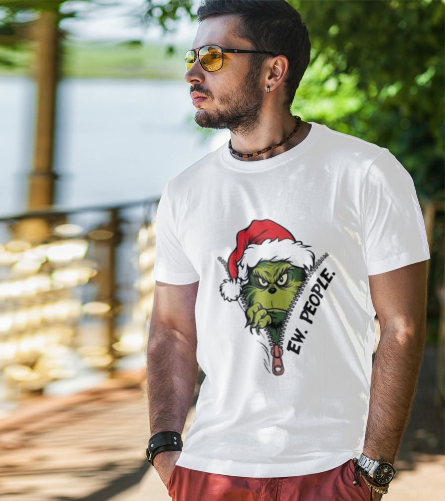 Ew People Grinch Christmas 2025 Holiday Humor T-Shirt
