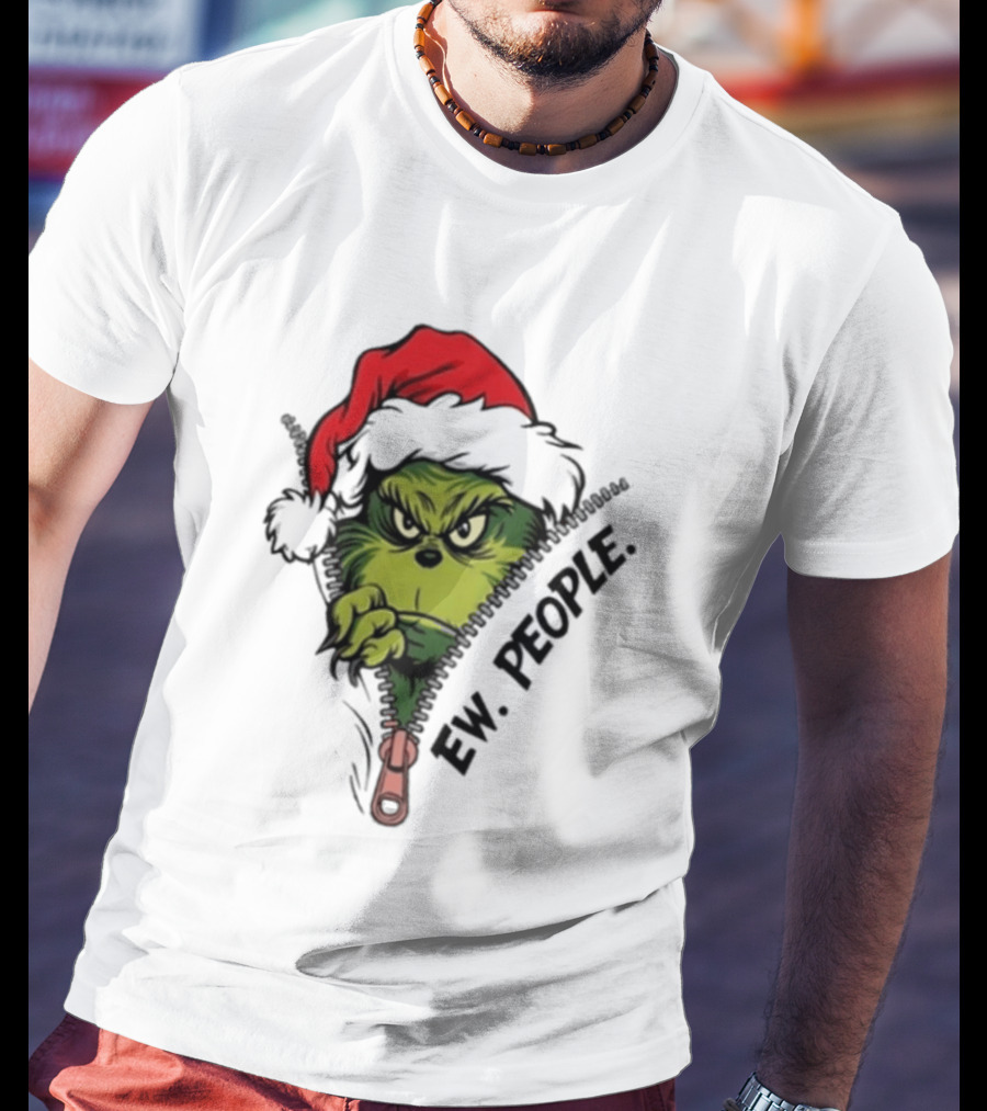 Ew People Grinch Christmas 2025 Holiday Humor T-Shirt