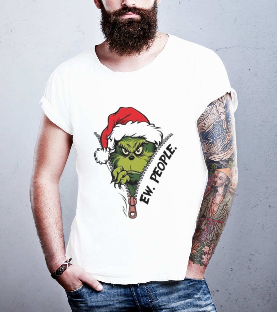 Ew People Grinch Christmas 2025 Holiday Humor T-Shirt