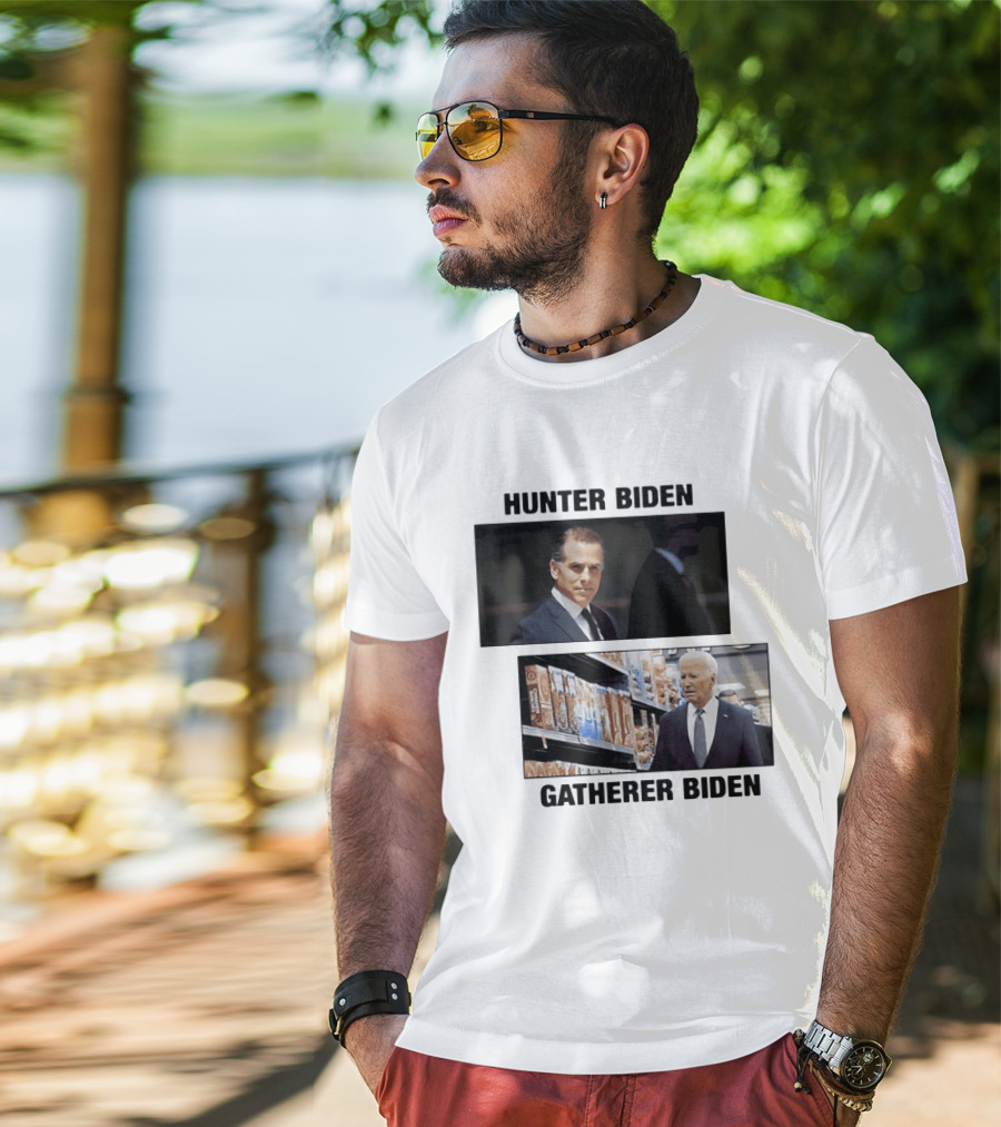 Hunter Biden Gatherer Biden Humorous Political Parody Image T-Shirt