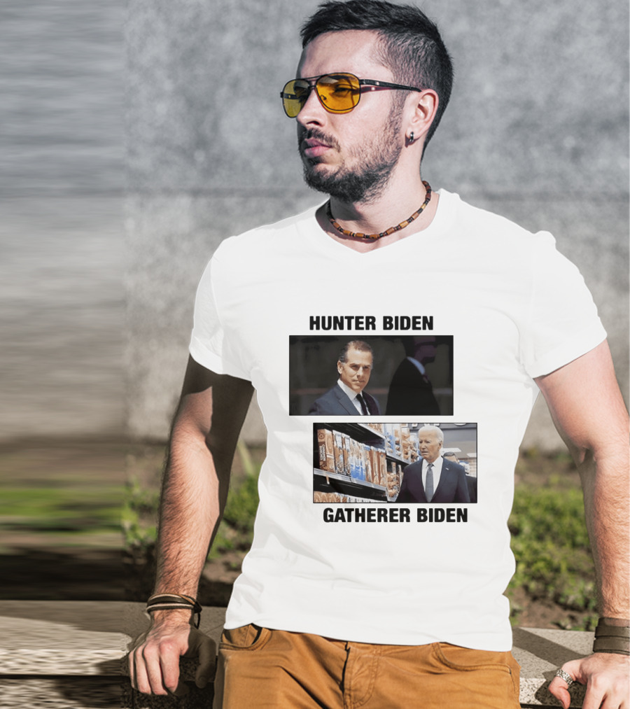 Hunter Biden Gatherer Biden Humorous Political Parody Image T-Shirt