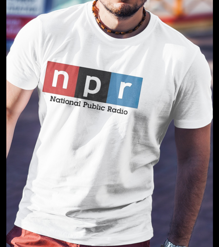 NPR National Public Radio Iconic Logo Red Black Blue T-Shirt