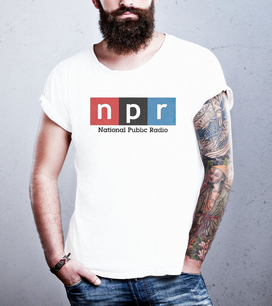 NPR National Public Radio Iconic Logo Red Black Blue T-Shirt