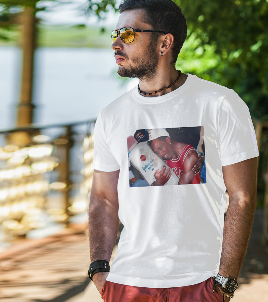 P.Diddy Crying Meme Johnson's Baby Oil Bulls Jersey T-Shirt
