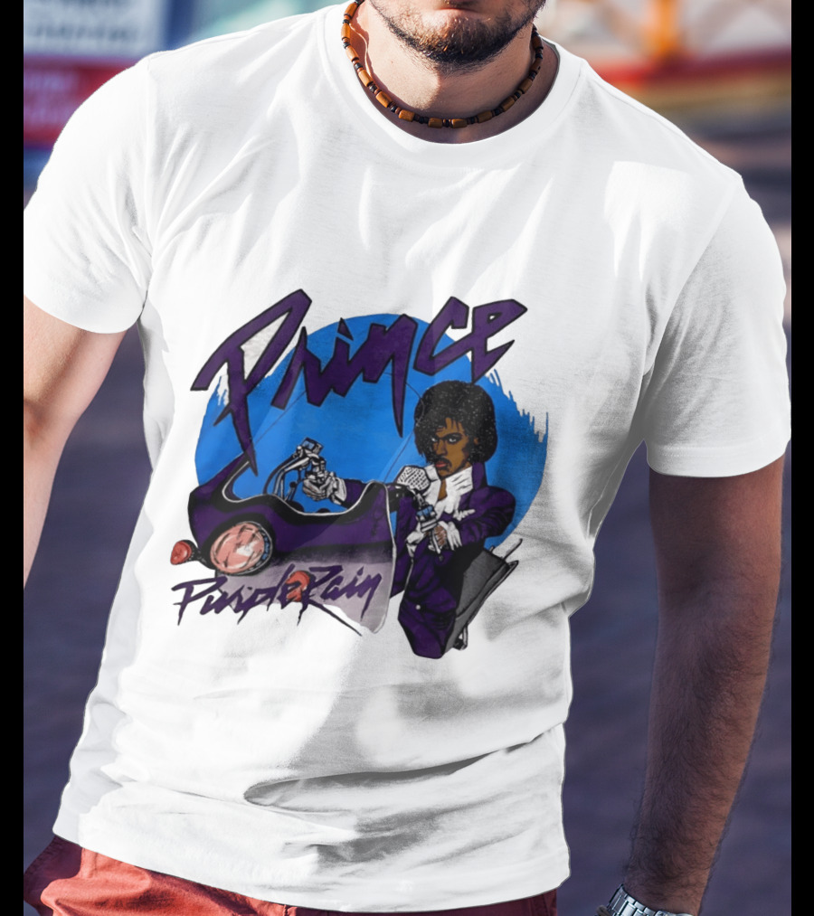 Prince Purple Rain Motorcycle 80s Music T-Shirt