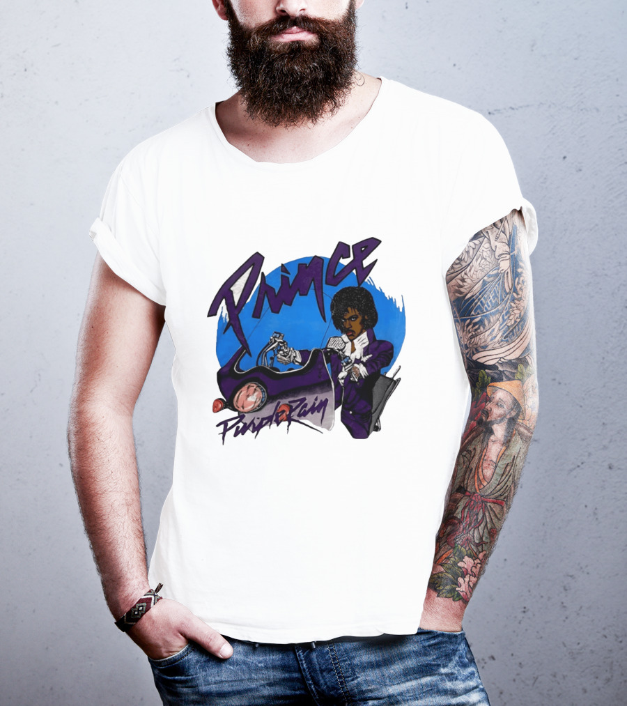 Prince Purple Rain Motorcycle 80s Music T-Shirt