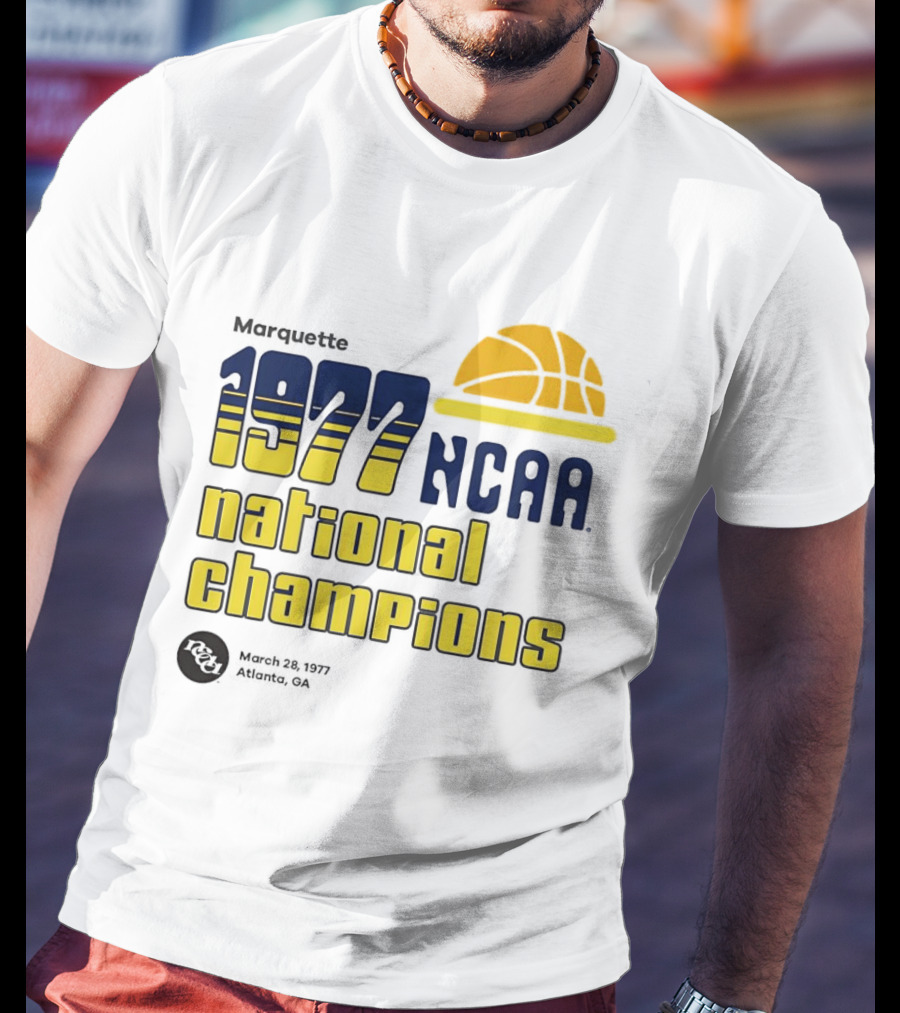 Marquette 1977 NCAA National Champions Basketball March 28_ASTRO_NY T-Shirt