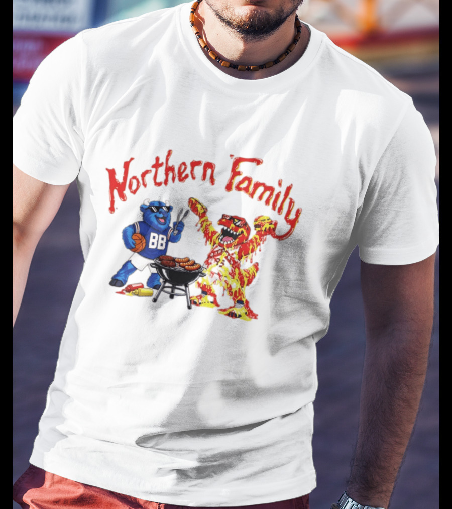 Northern Family BBQ Fun With Raptors And Buffalo Bills T-Shirt