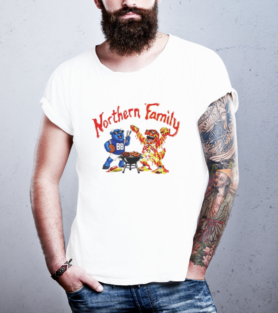 Northern Family BBQ Fun With Raptors And Buffalo Bills T-Shirt