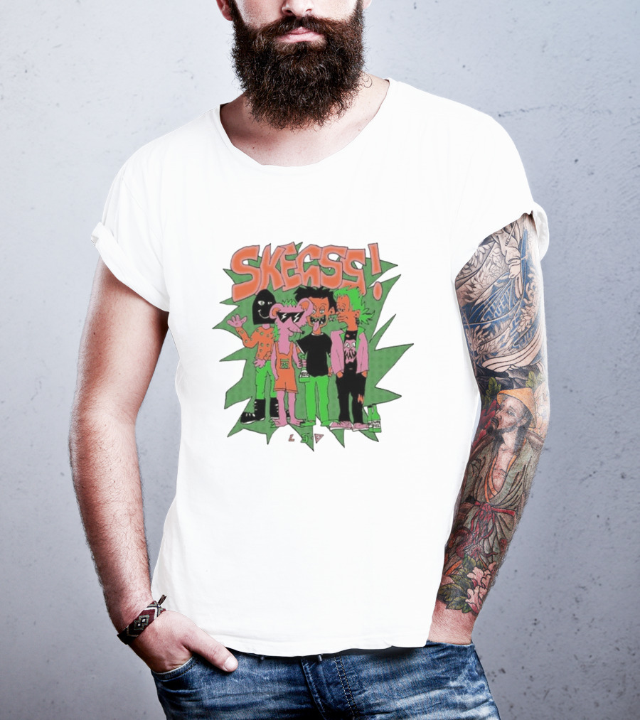 Skegss LSD Irvine Cartoon Characters Green T-Shirt