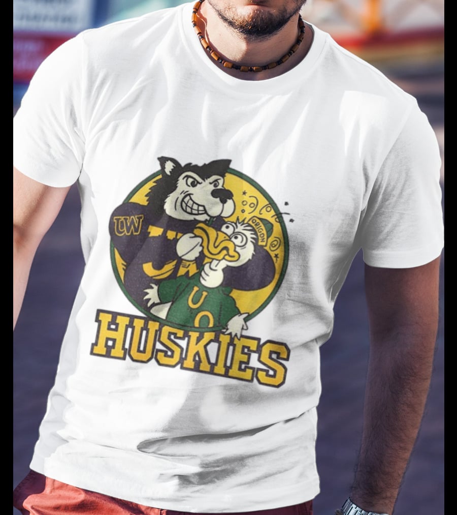 UW Huskies Vs Oregon Ducks Rivalry Football Showdown T-Shirt