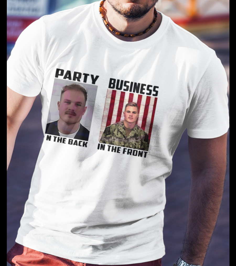 Party In The Back Business In The Front Zach Bryan U.S. Navy T-Shirt