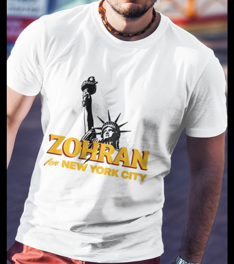 Zohran And Statue Of Liberty New York City Showdown T-Shirt