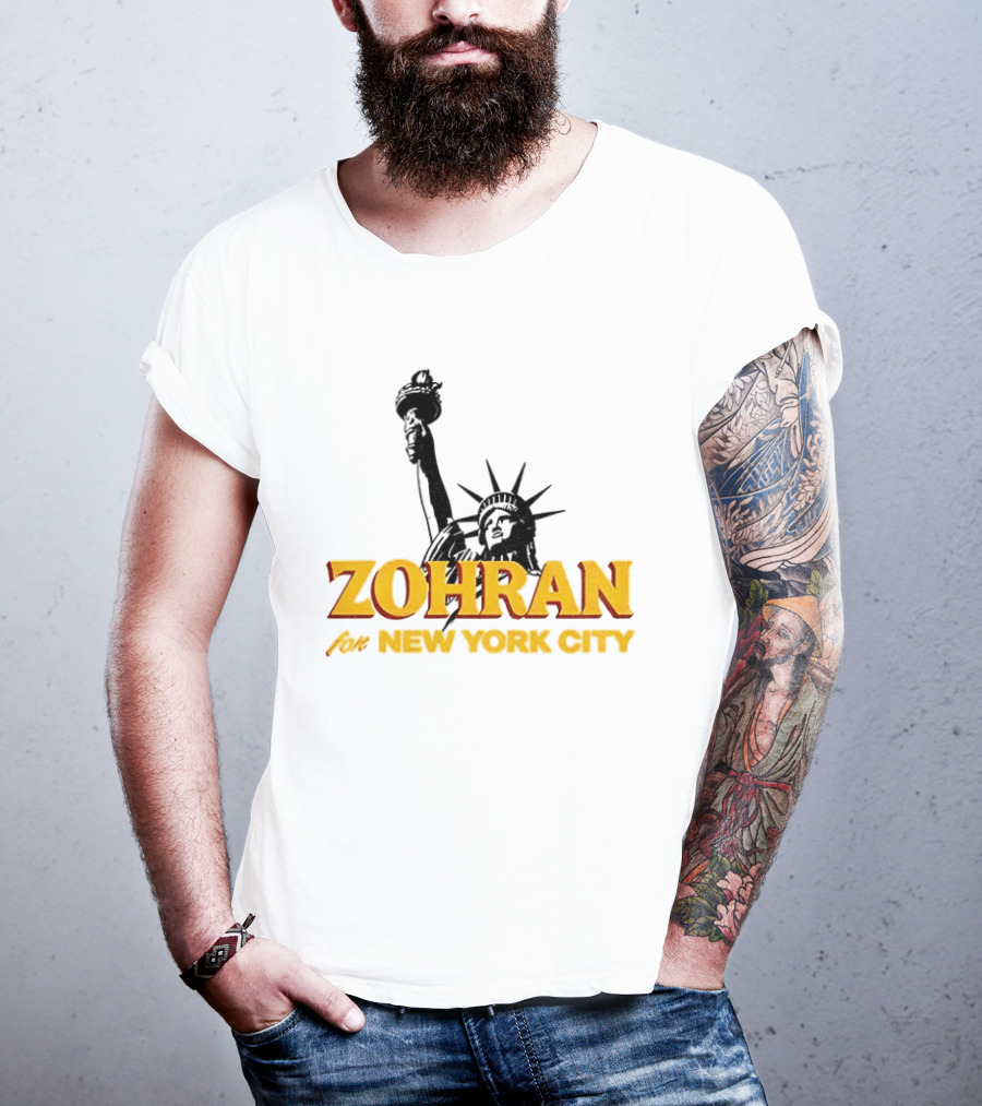 Zohran And Statue Of Liberty New York City Showdown T-Shirt