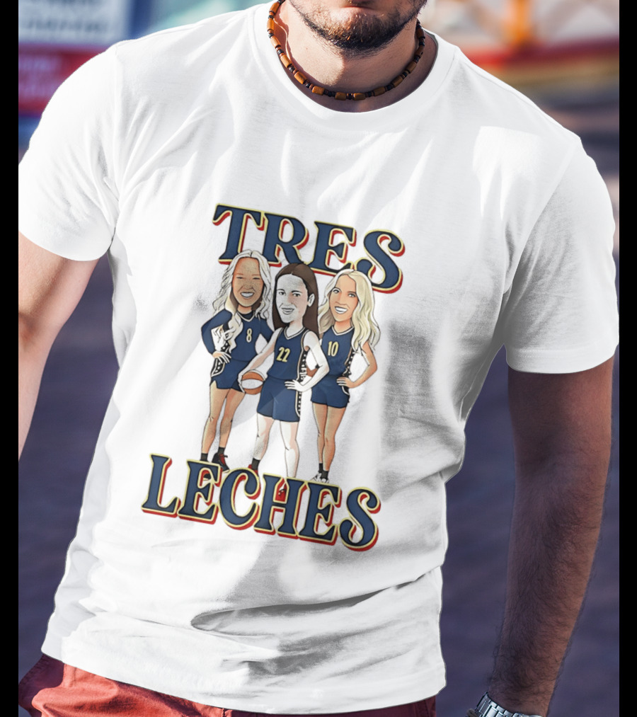 Tres Leches Basketball Players Team Cartoon Characters T-Shirt