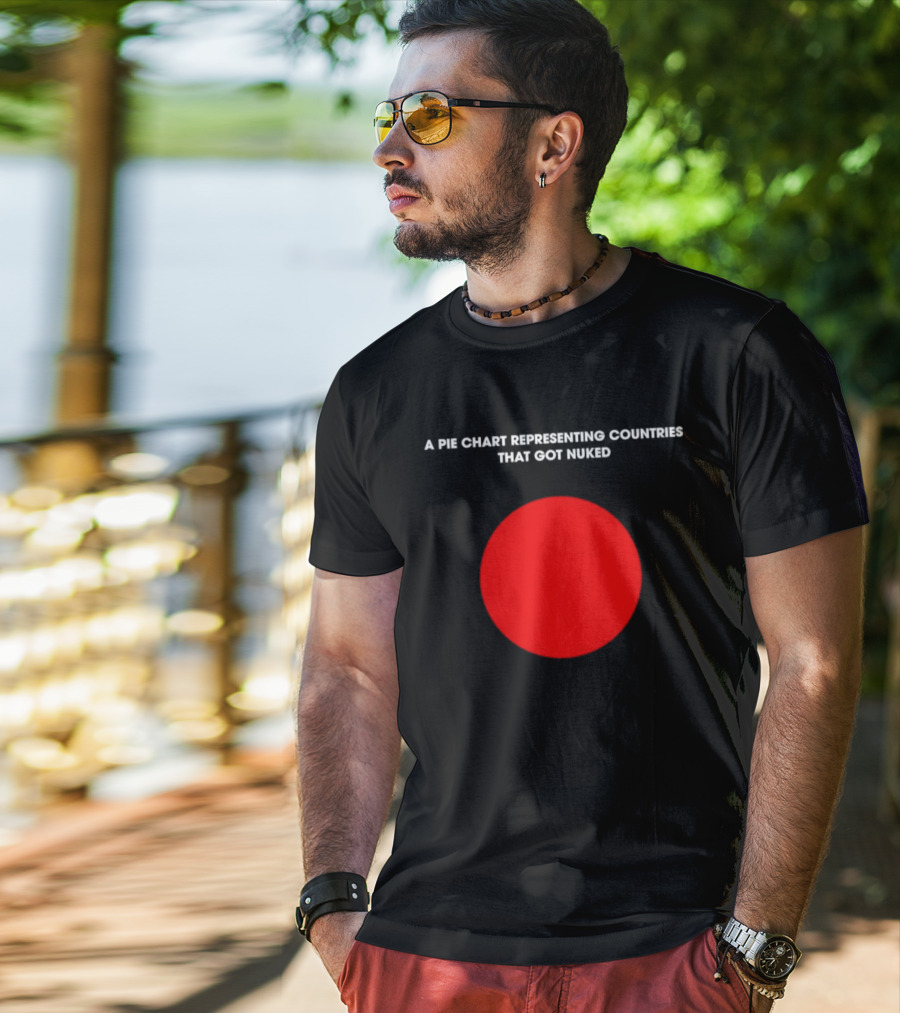 Pie Chart Japan Flag Nuked Countries T-Shirt