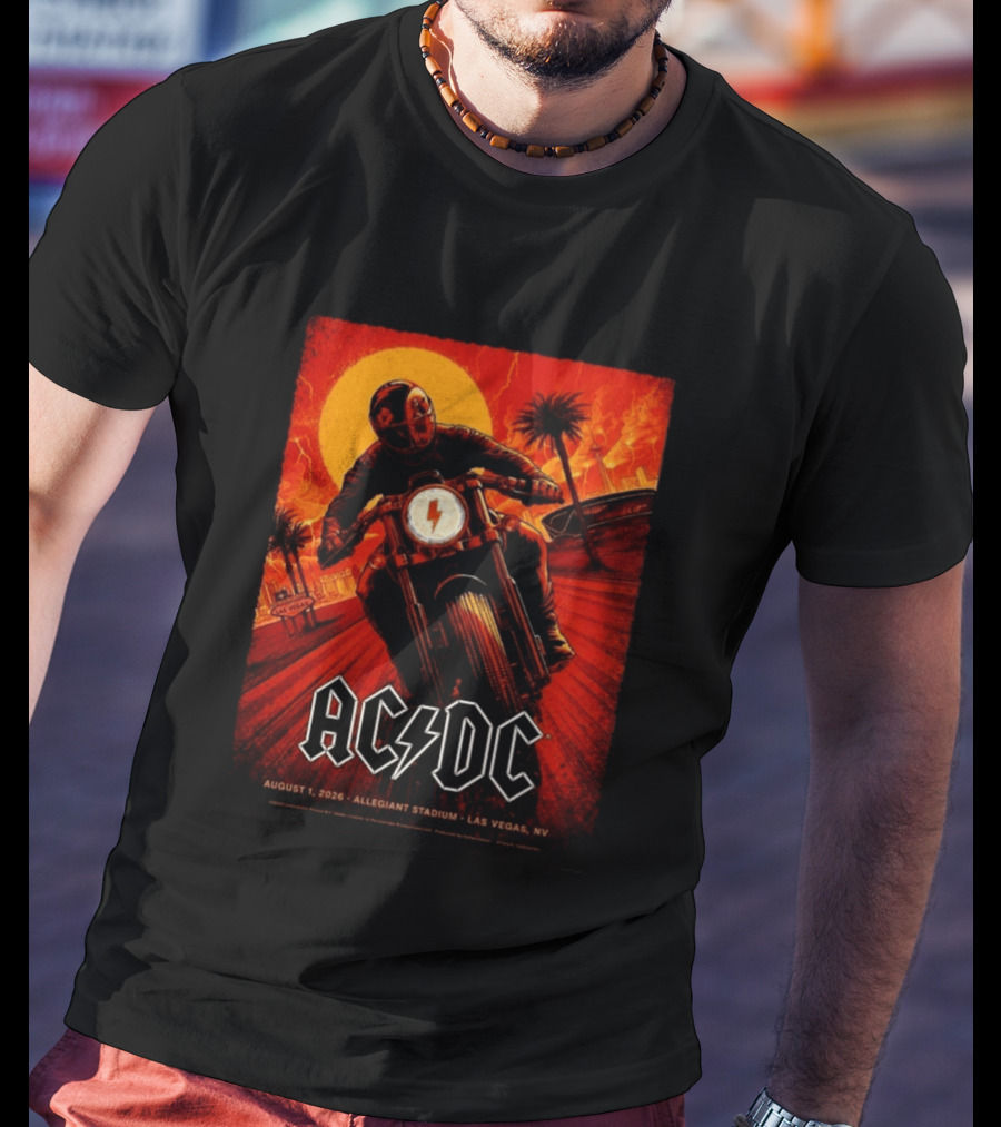 ACDC PWR Up Tour August 1 2026 Allegiant Stadium Las Vegas NV Event T-Shirt