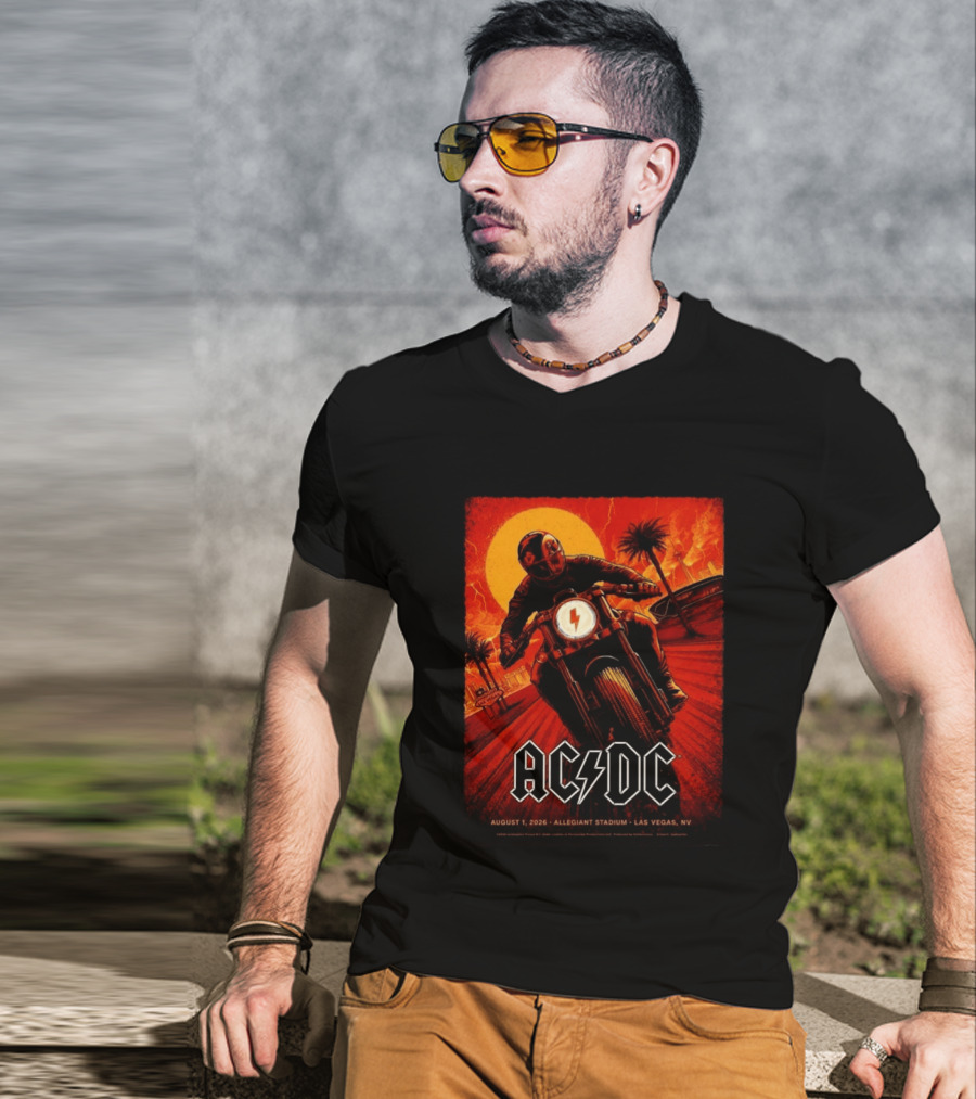 ACDC PWR Up Tour August 1 2026 Allegiant Stadium Las Vegas NV Event T-Shirt