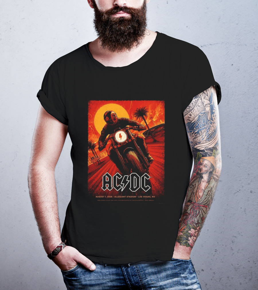 ACDC PWR Up Tour August 1 2026 Allegiant Stadium Las Vegas NV Event T-Shirt
