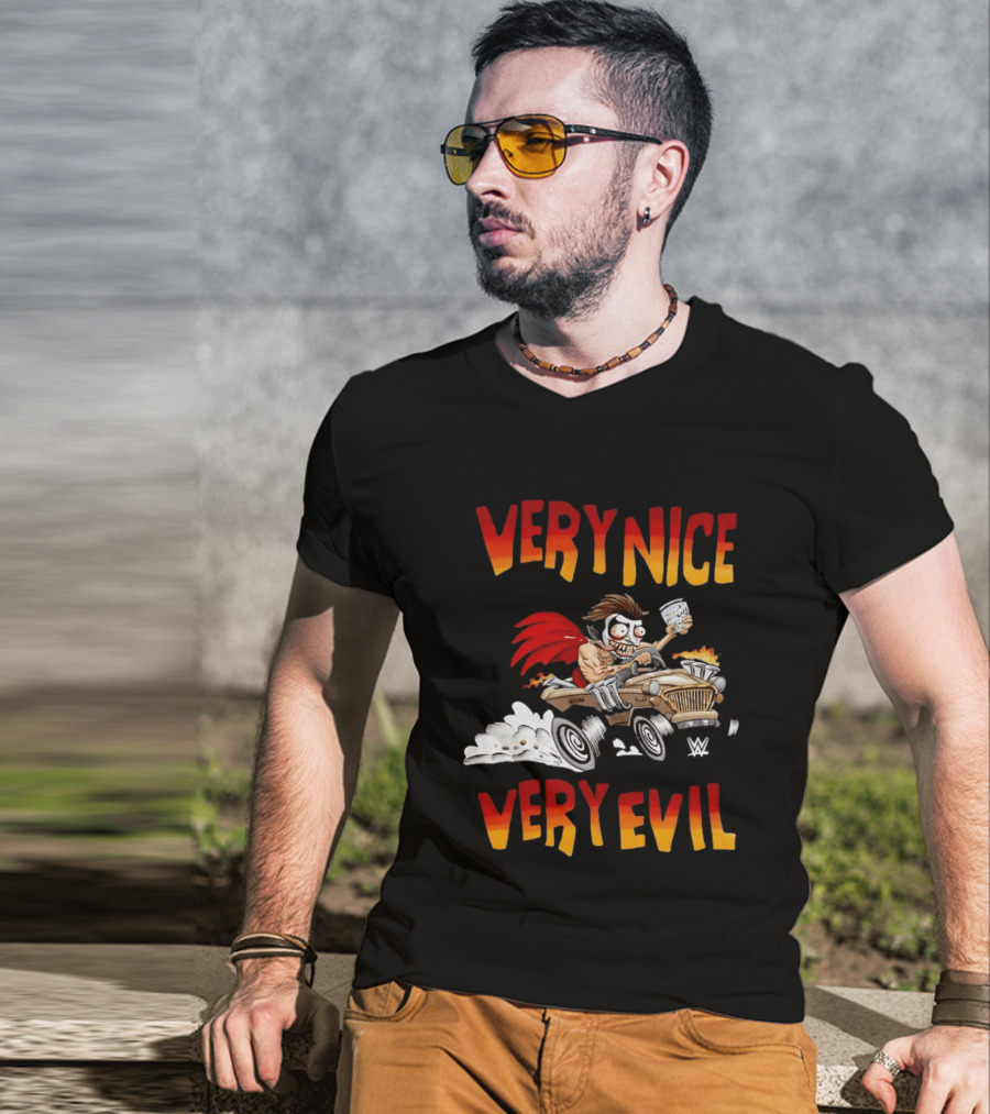 Very Nice Very Evil Danhausen Cartoon WWE T-Shirt