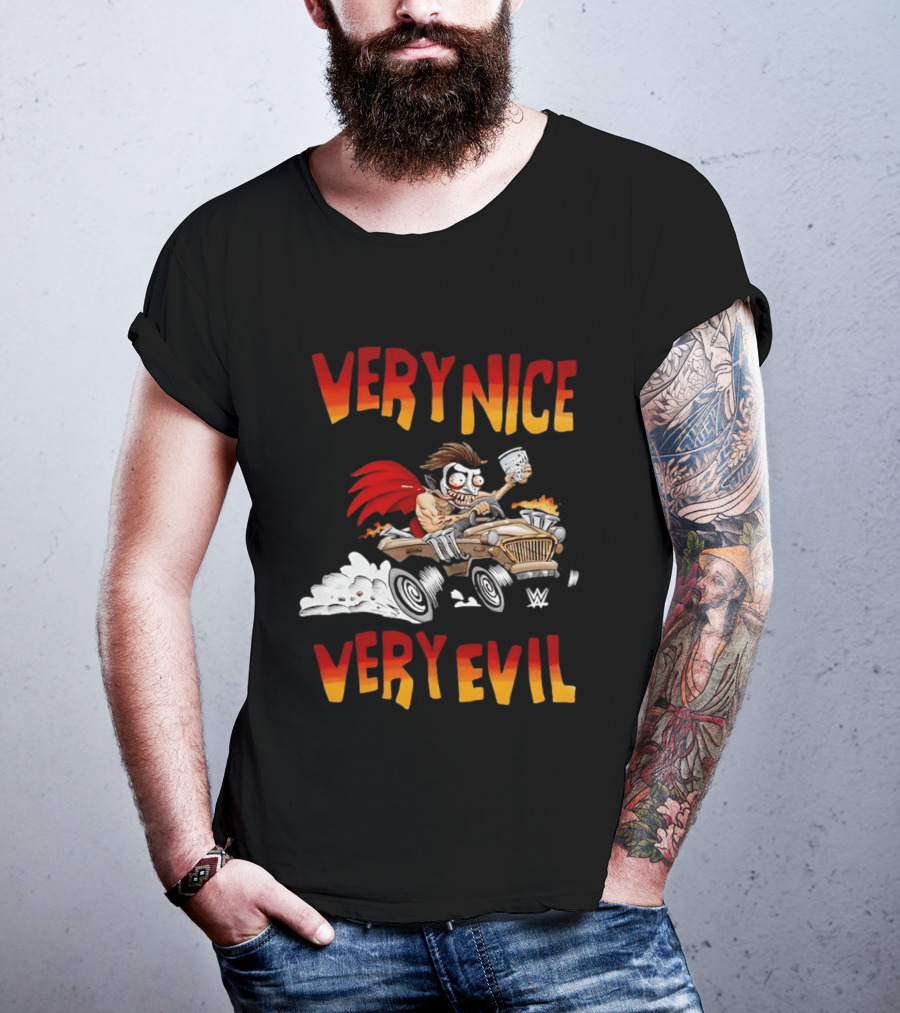 Very Nice Very Evil Danhausen Cartoon WWE T-Shirt