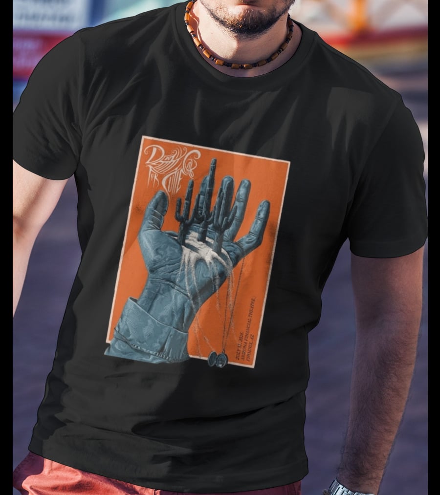 Death Cab For Cutie July 31 2026 Arizona Financial Theatre Phoenix AZ Cactus Hand T-Shirt