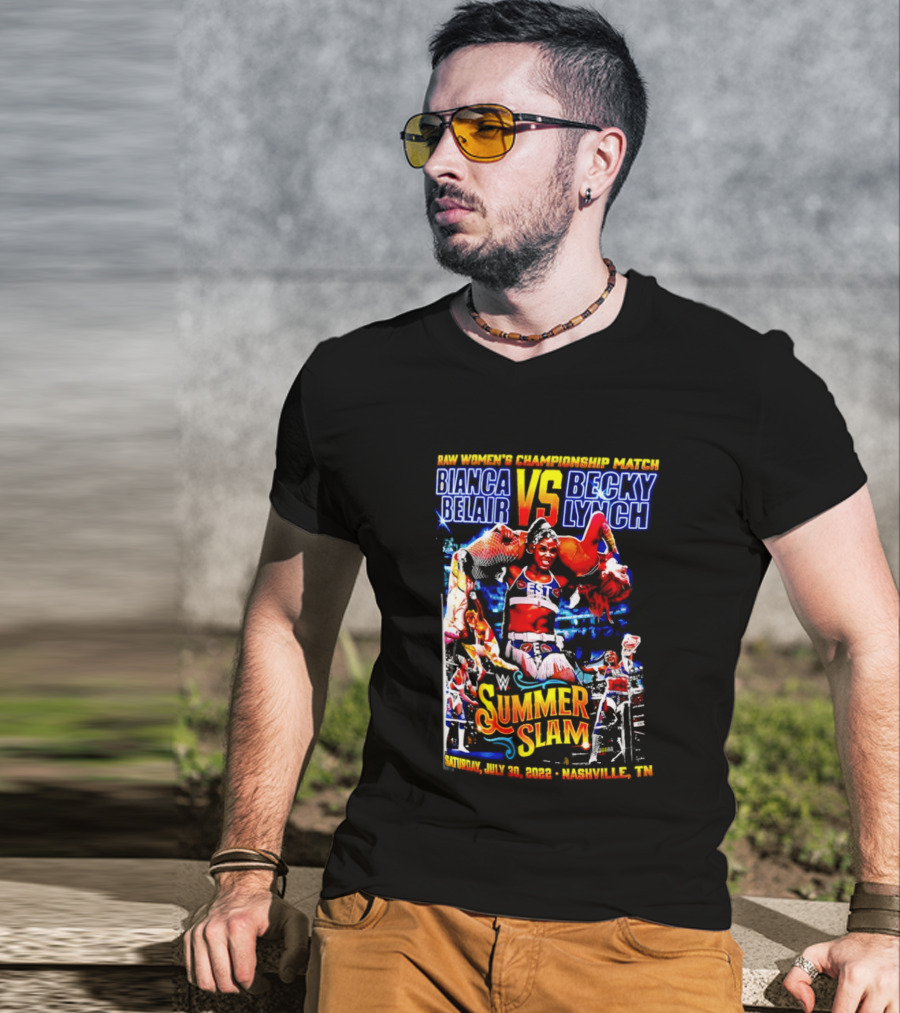 SummerSlam 2022 Bianca Belair Vs Becky Lynch Championship Match T-Shirt