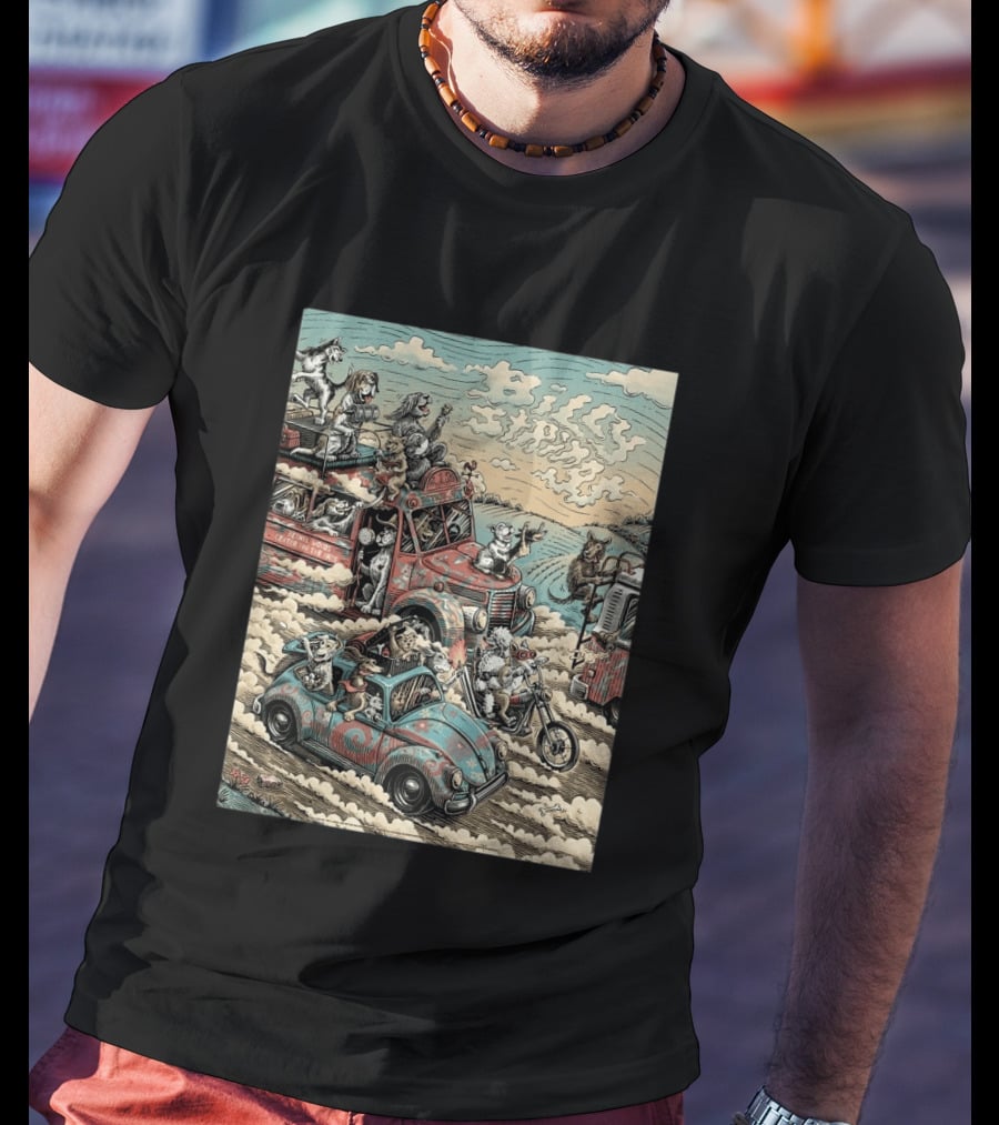 Billy Strings Bethel NY Event August 1 2026 Dylan Goldberger Bethel Woods Center Night 2 Psychedelic Animal Parade T-Shirt