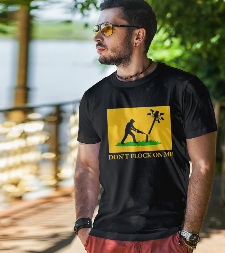 Don't Flock On Me Leaf Blower Parody Flag T-Shirt