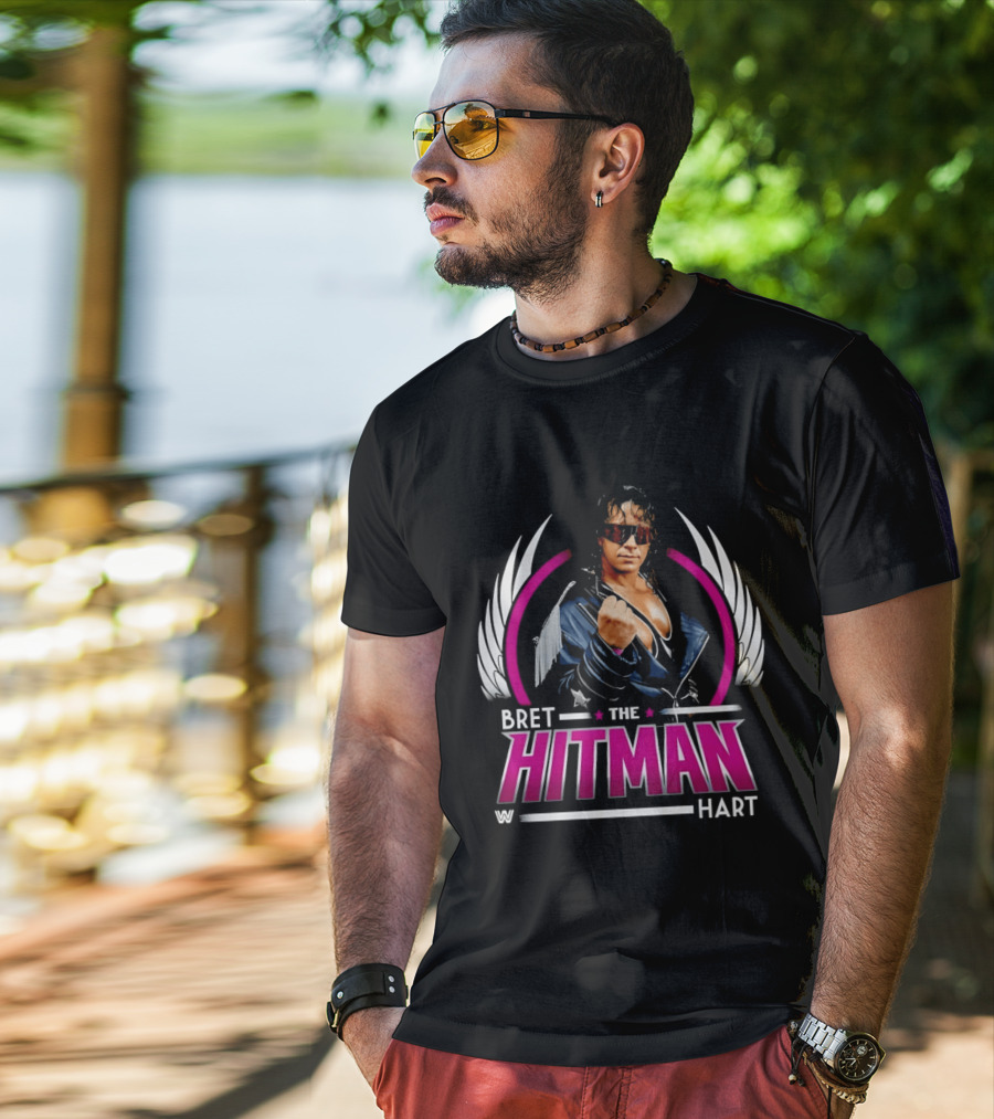 Bret Hart The Hitman Wings WWE T-Shirt