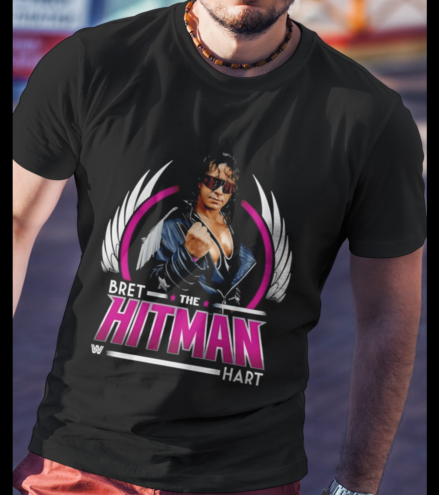Bret Hart The Hitman Wings WWE T-Shirt