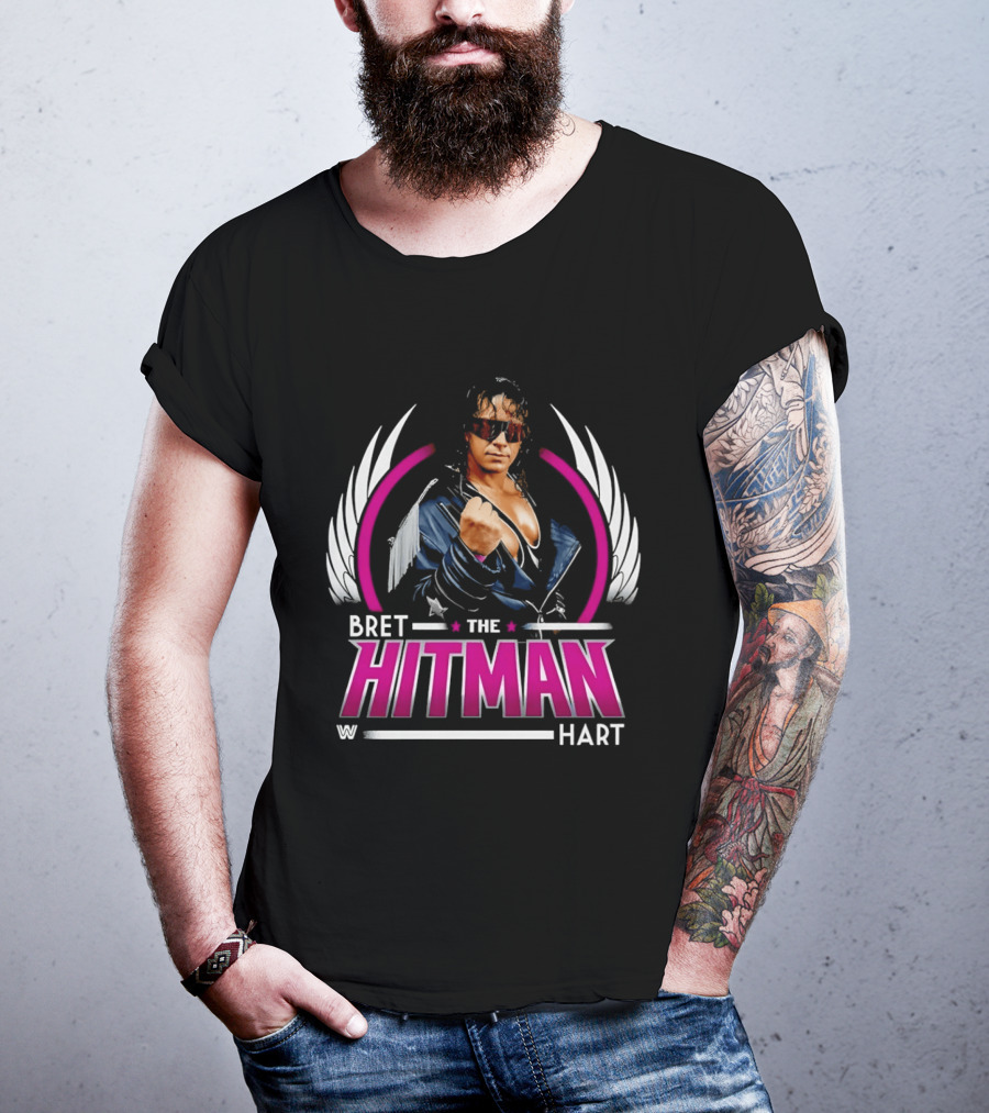 Bret Hart The Hitman Wings WWE T-Shirt