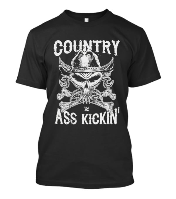 WWE Brock Lesnar Country Ass Kickin Cowboy Skull And Crossbones T-Shirt
