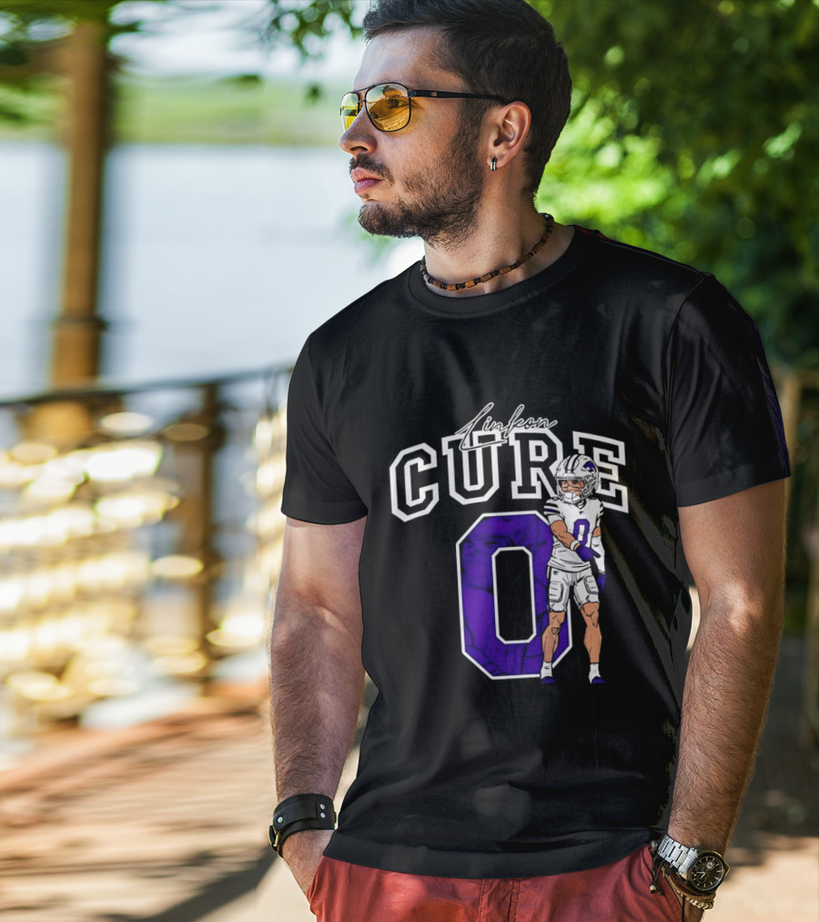 Kansas State University Linkon Cure 0 Football Player T-Shirt