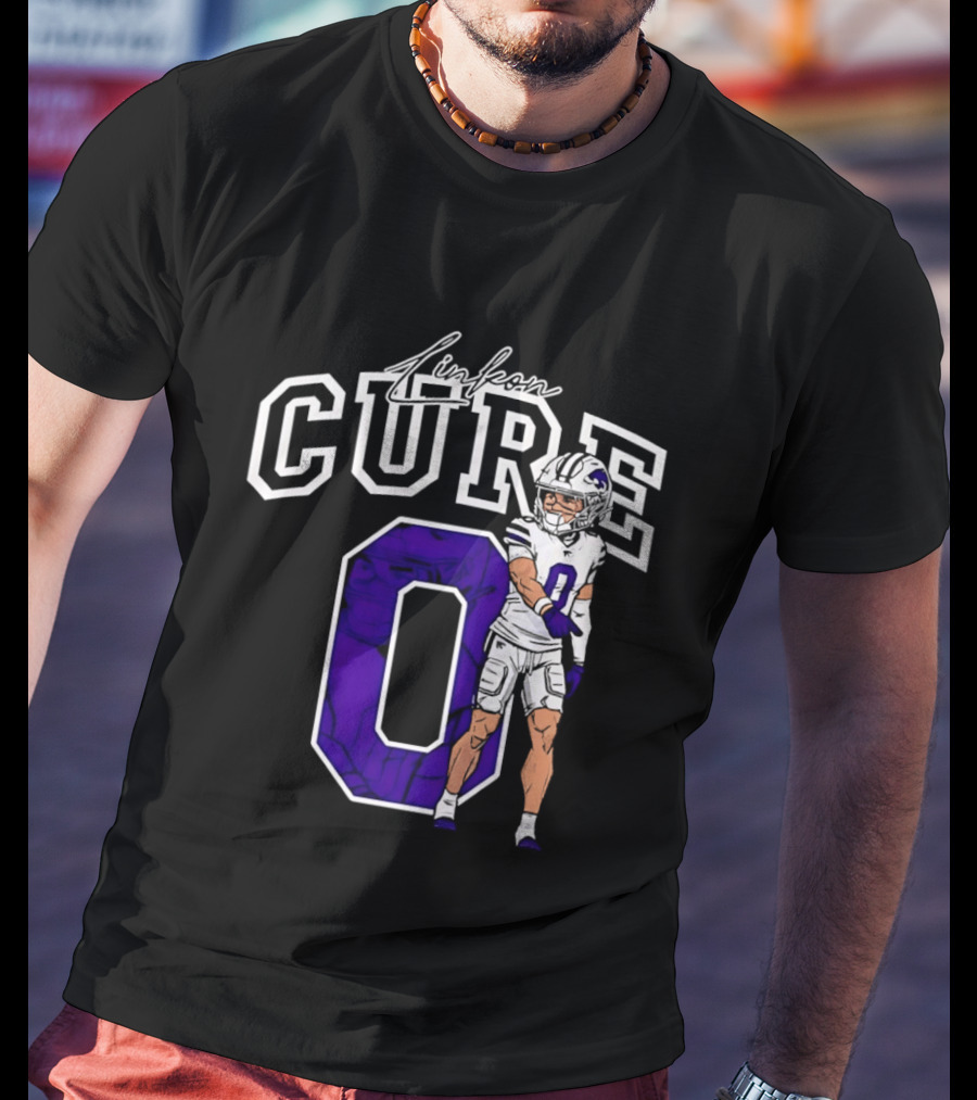 Kansas State University Linkon Cure 0 Football Player T-Shirt