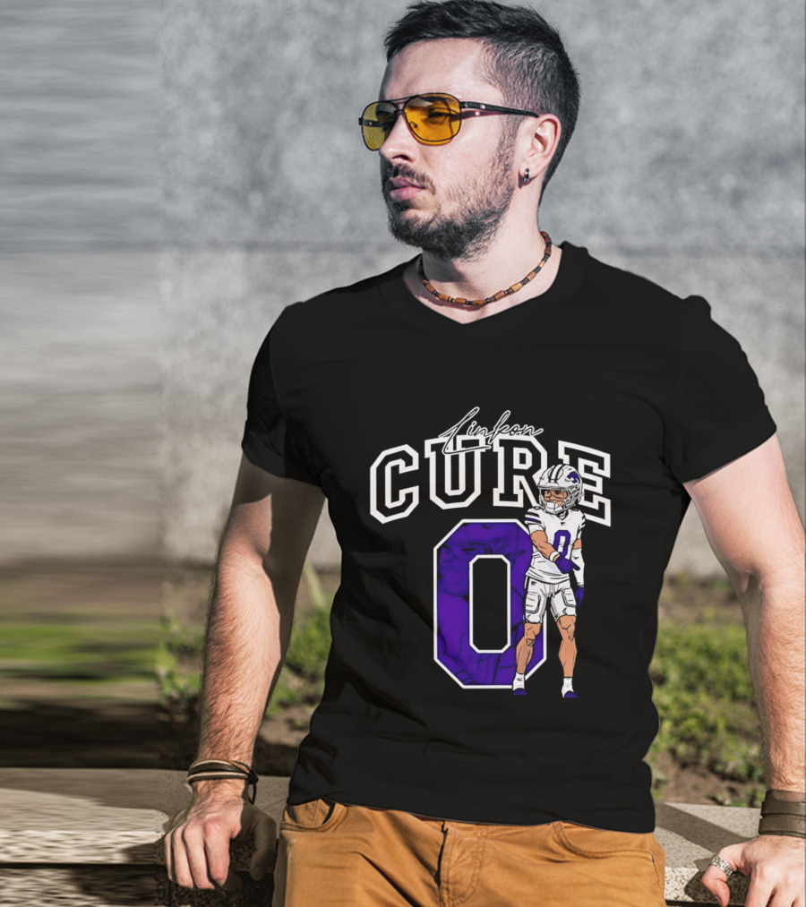 Kansas State University Linkon Cure 0 Football Player T-Shirt