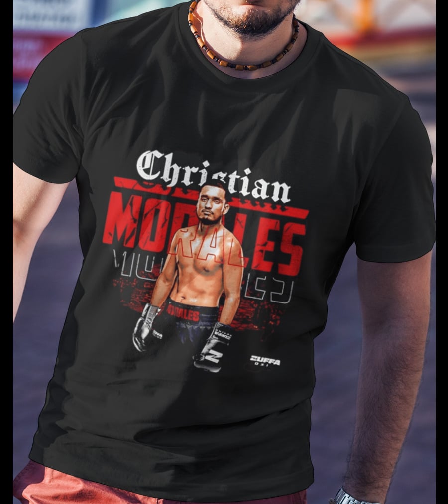 Christian Morales Zuffa Boxer With Boxing Gloves And Zuffa One T-Shirt