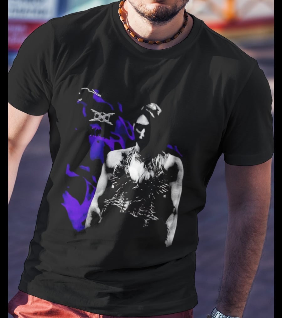 Ken Carson Rhea Ripley WWE Spiked Outfit Collage With Abstract Purple Accents T-Shirt