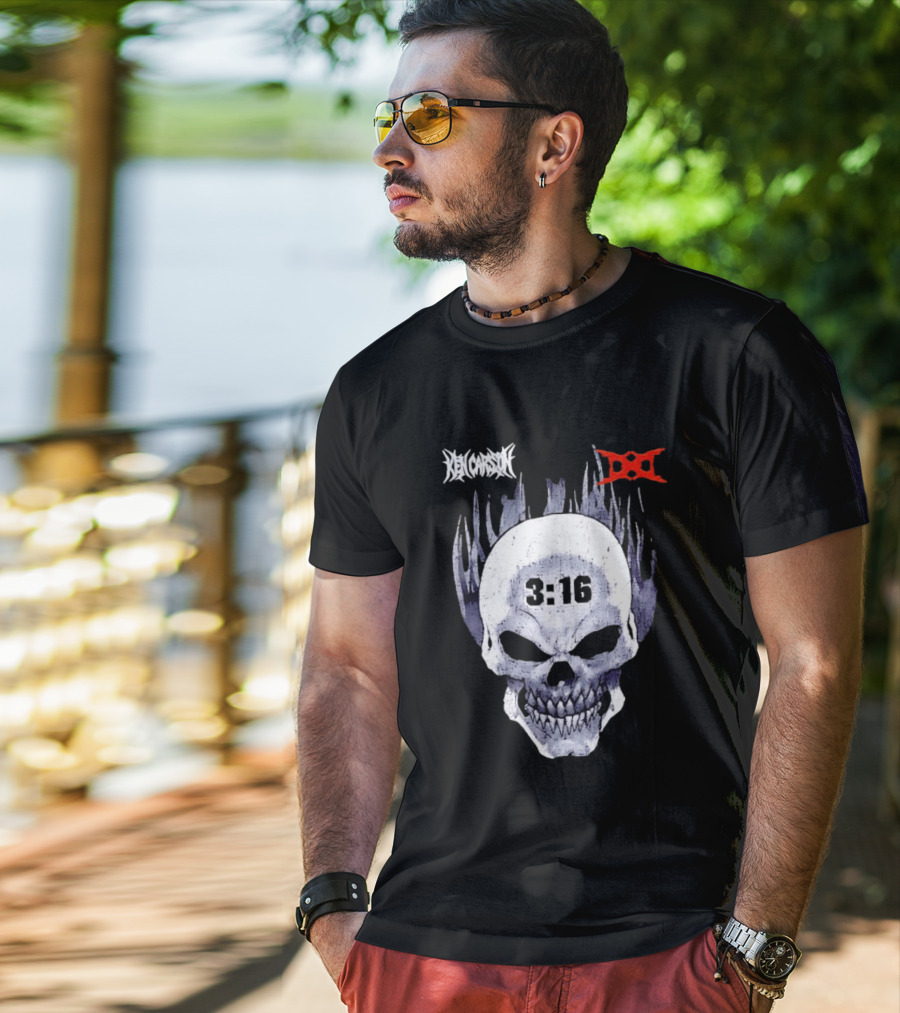 Ken Carson 3:16 Skull Stone Cold Steve Austin WWE T-Shirt