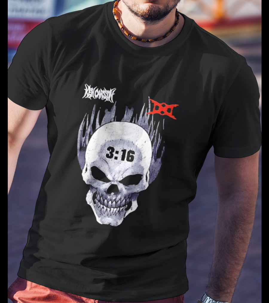 Ken Carson 3:16 Skull Stone Cold Steve Austin WWE T-Shirt