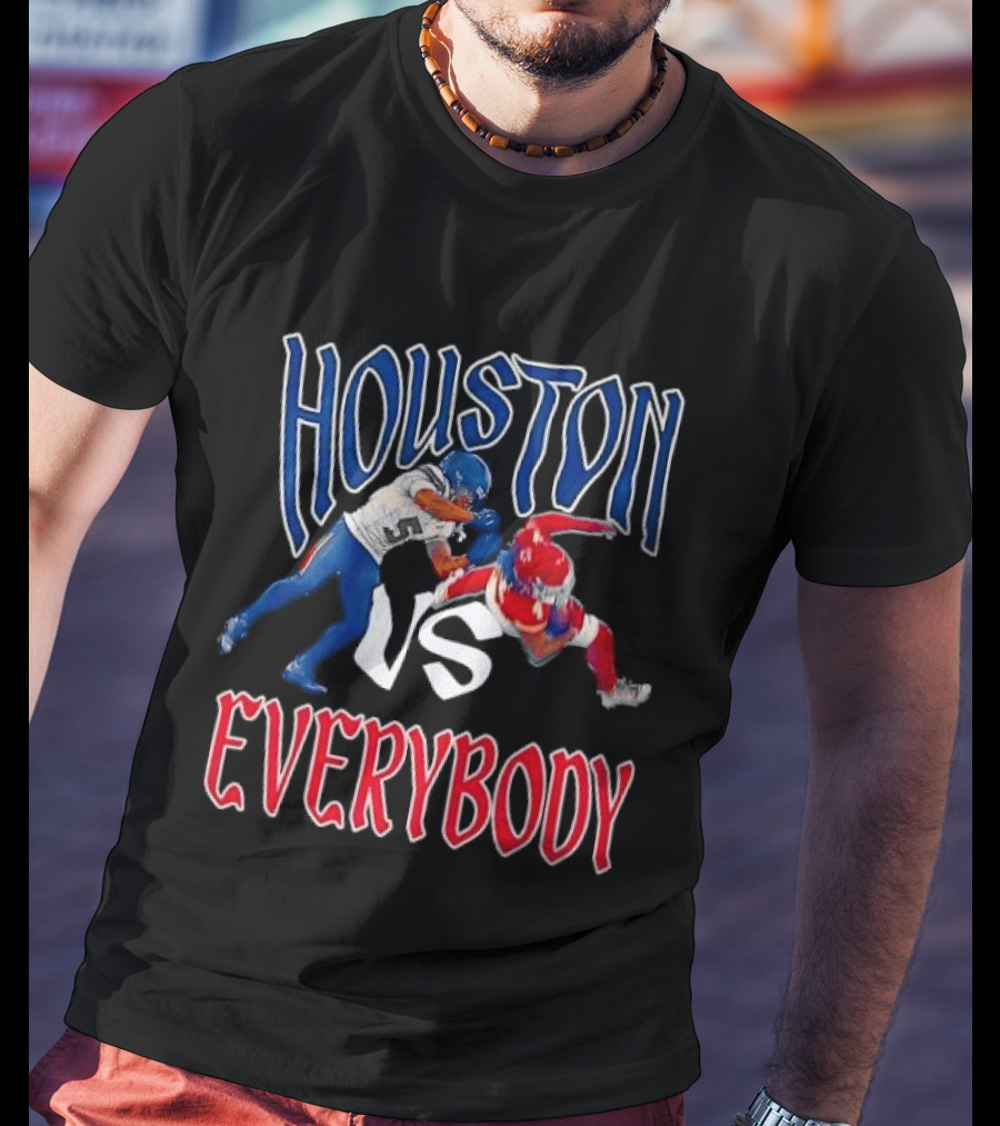 Houston Vs Everybody Football Player Duel T-Shirt